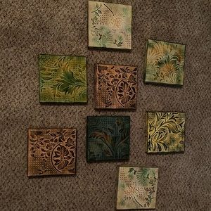 Metal wall decor squares